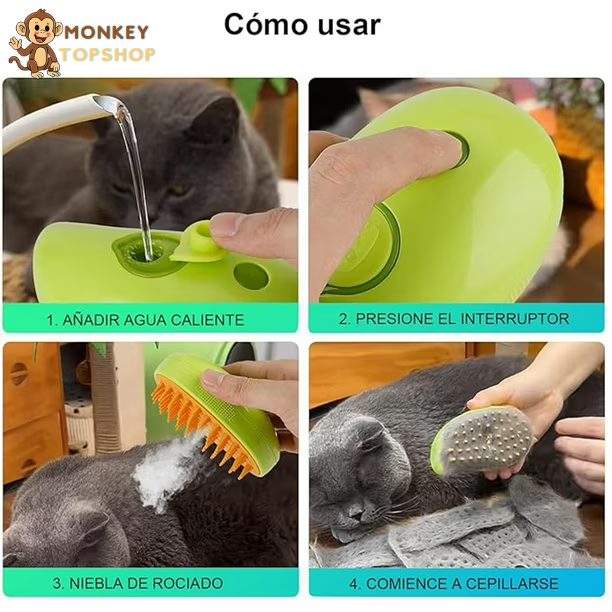 Cepillo a vapor para mascotas