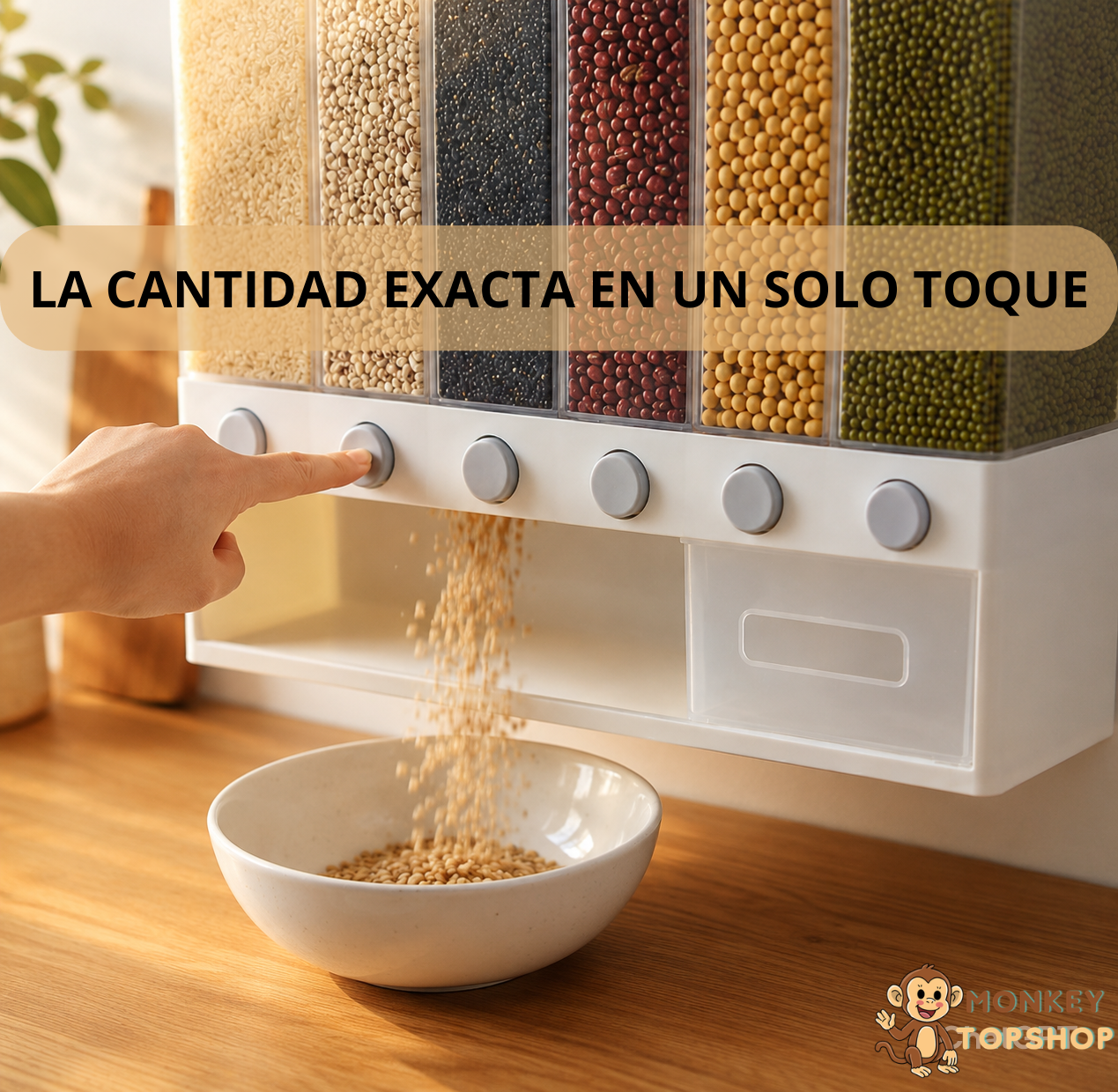 Organizador de Granos con 6 Secciones
