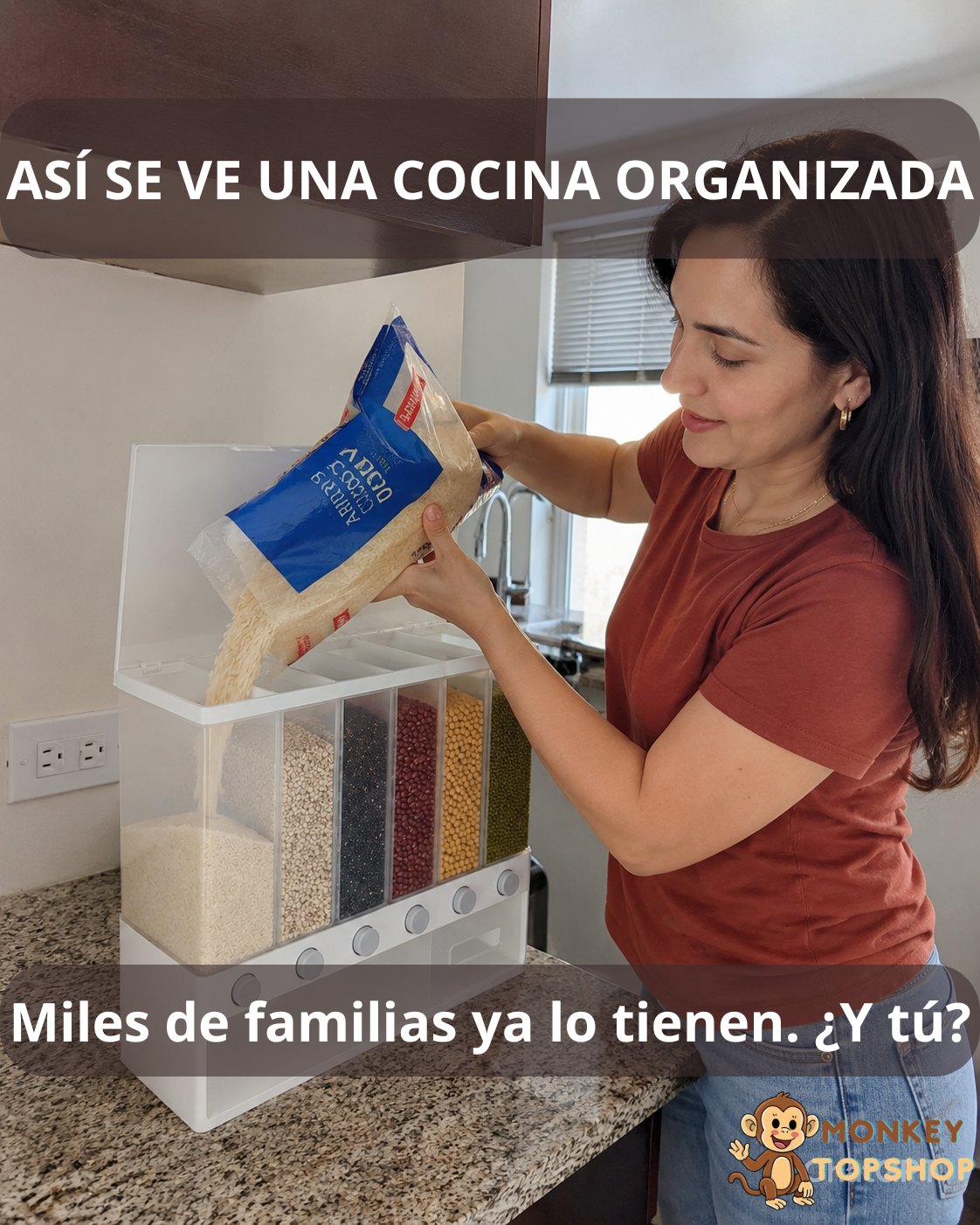 Organizador de Granos con 6 Secciones