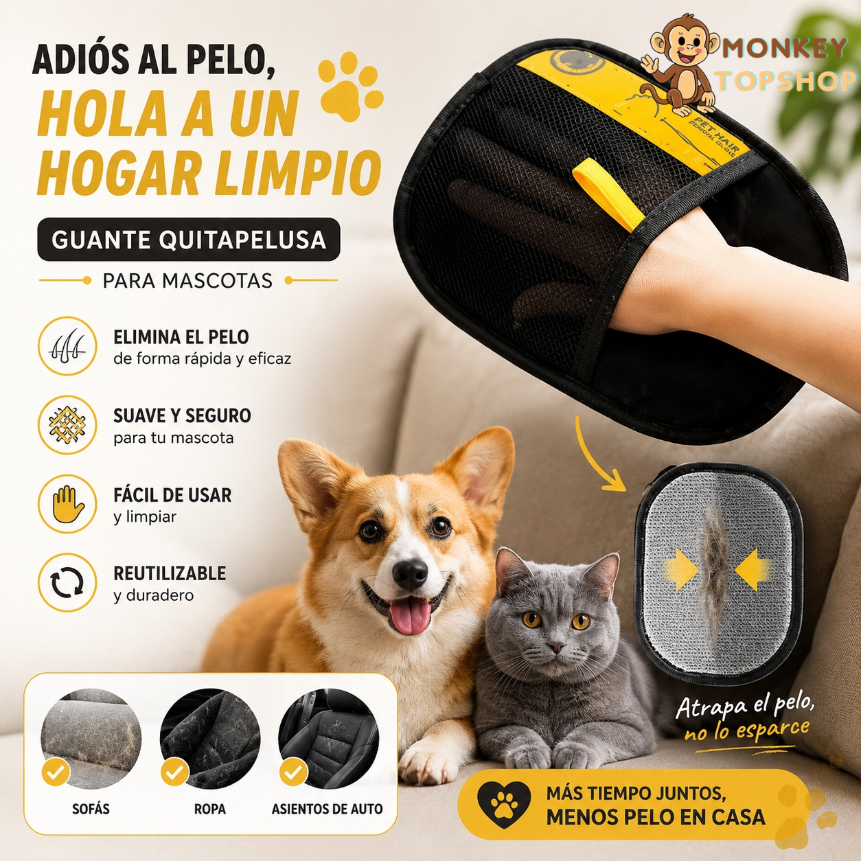 Guante Quita Pelos